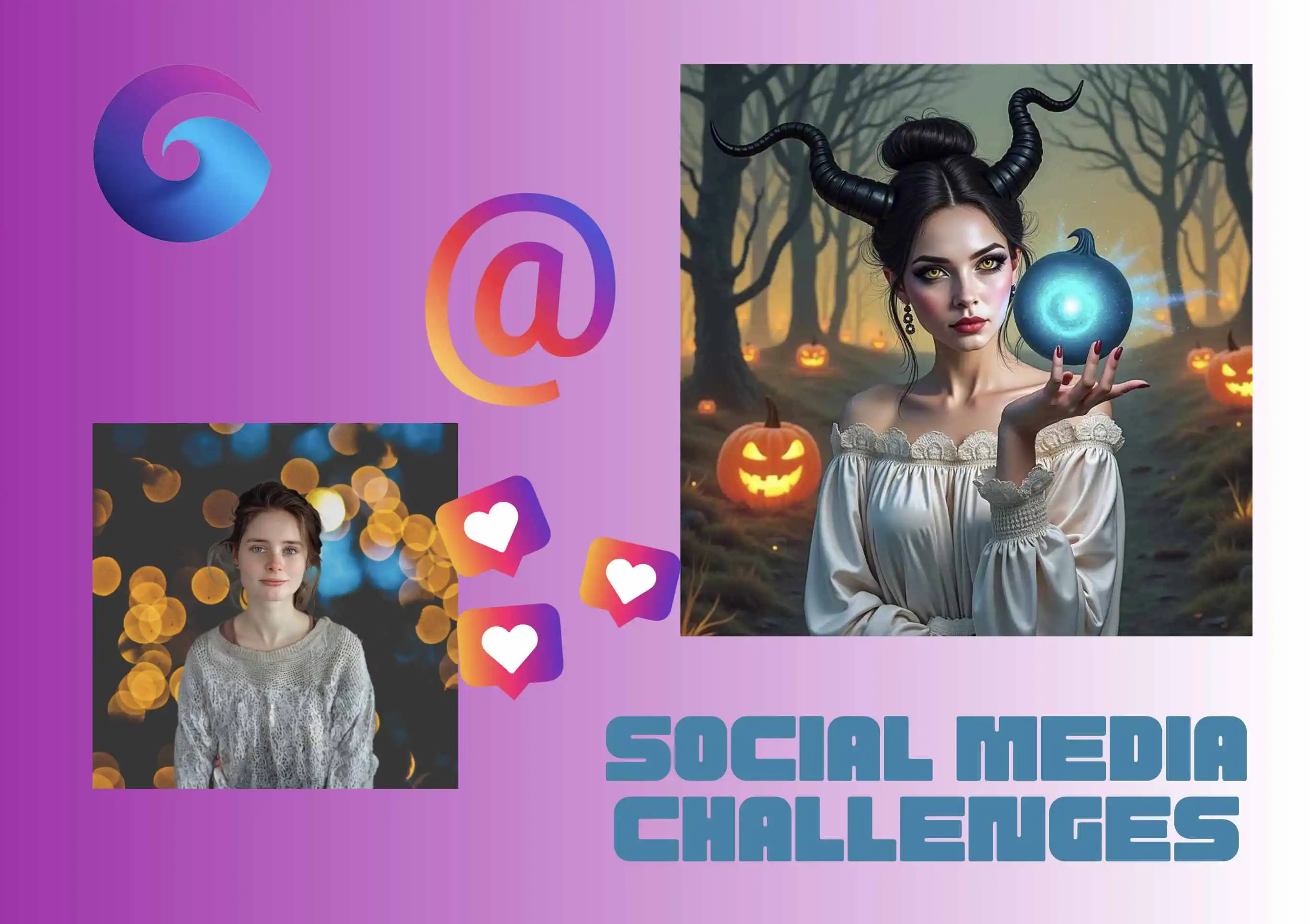 use the Halloween filter for social media challenges